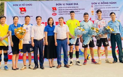 Đoàn thanh niên thị trấn Sao Vàng tổ chức thành công giải bóng chuyền kỷ niệm 92 năm Ngày thành lập Đoàn TNCS Hồ Chí Minh