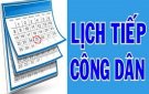 Thông báo Lịch tiếp công dân của Chủ tịch UBND thị trấn năm 2025