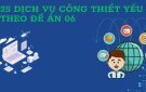 25 dịch vụ công thiết yếu triển khai theo Đề án 06:   