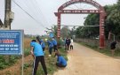 Tuổi trẻ thị trấn Sao Vàng ra quân ngày cao điểm tình nguyện chung tay xây dựng đô thị văn minh năm 2023