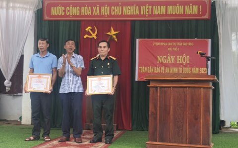 Khu phố 8, thị trấn Sao Vàng tổ chức Ngày hội toàn dân vì an ninh Tổ quốc năm 2023
