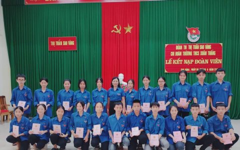 Đoàn TN TT Sao Vàng: Lễ kết nạp Đoàn viên 