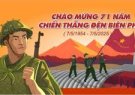 Bài tuyên truyền kỷ niệm 71 năm chiến thắng lịch sử Điện Biên Phủ (07/5/1954-07/5/2025)